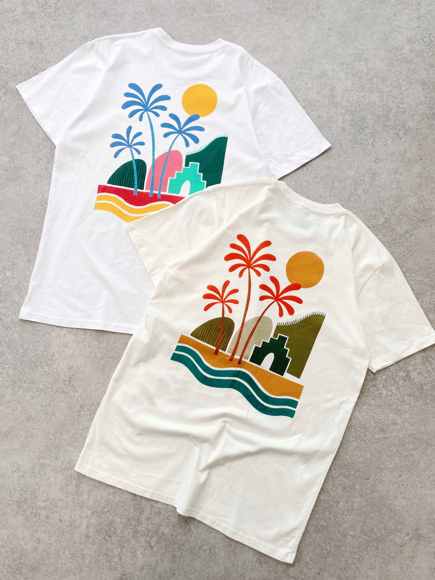 Seasonal Hero 'Palms' Tee - White