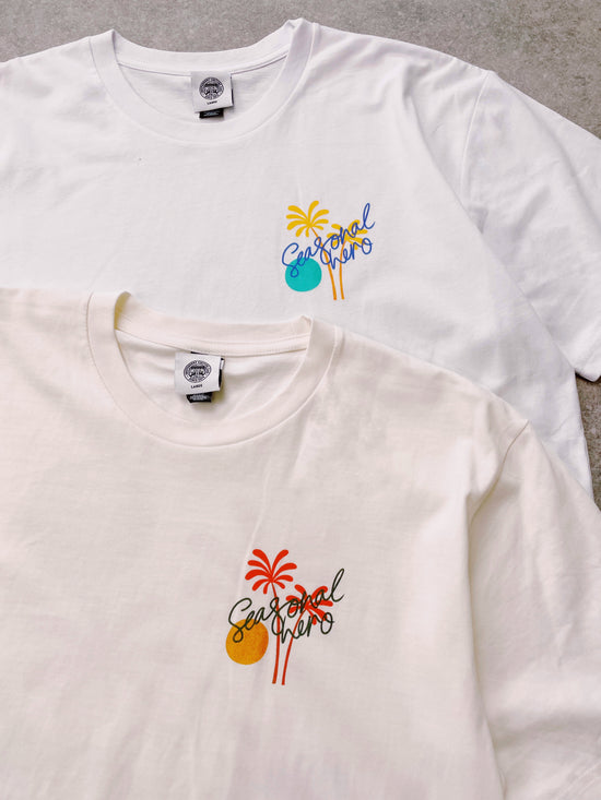 Seasonal Hero 'Palms' Tee - White