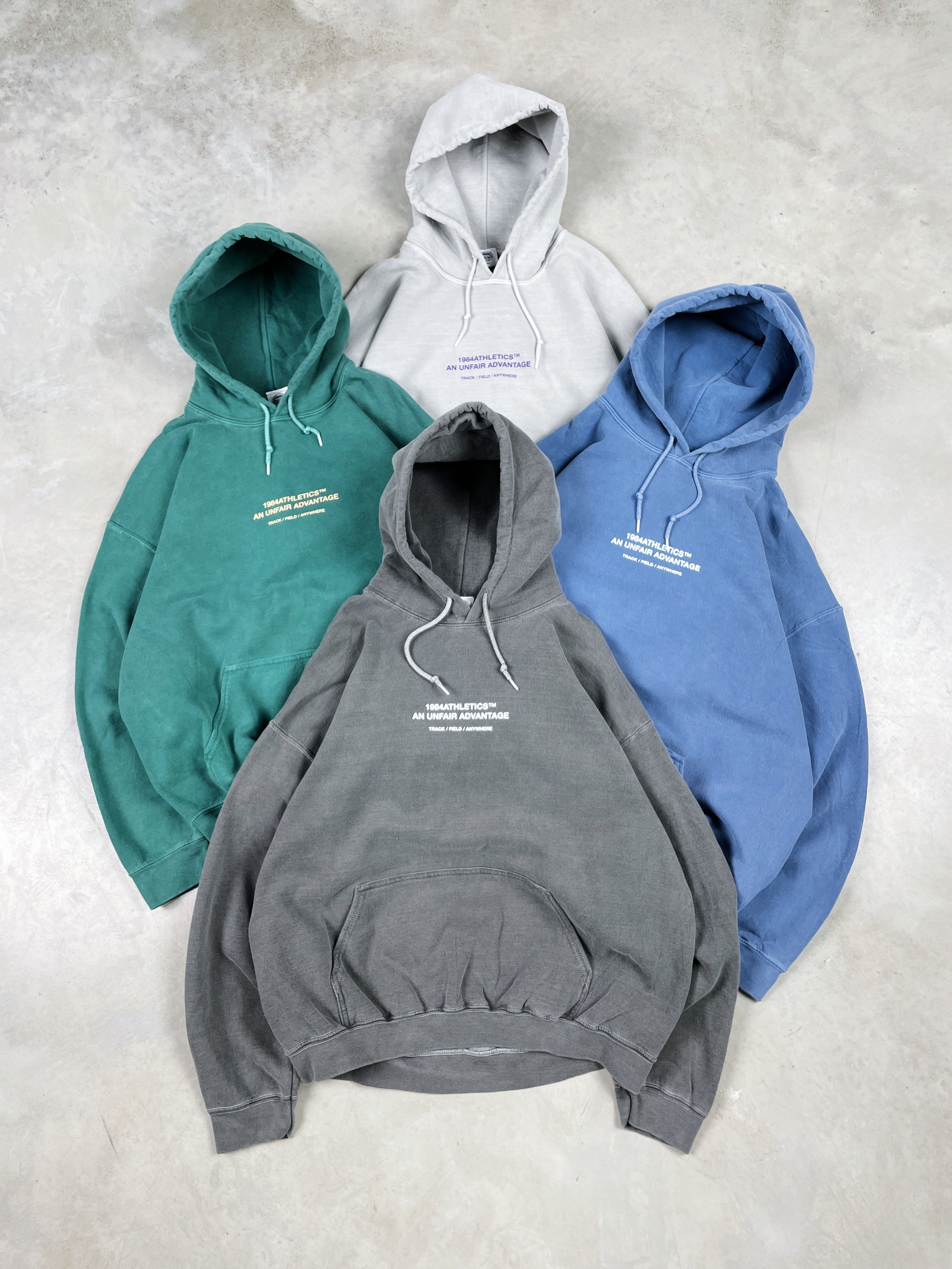 Vice 84 'Athletics' Vintage Washed Hoodie - Forest – UN:IK