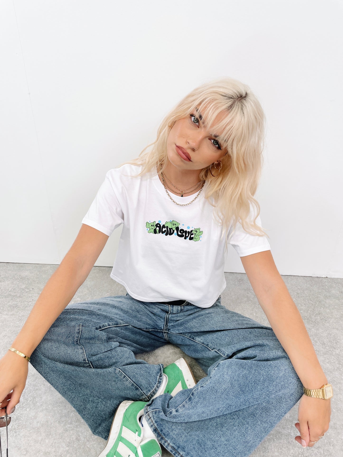 Acid Love WMNS 'Fantasy' Cropped Tee - White