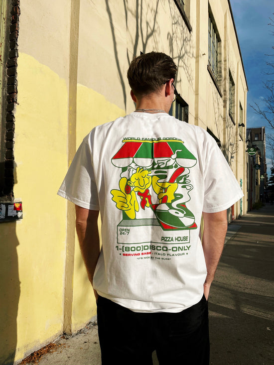 Gordos Pizzeria 'Nice By The Slice' Tee - White