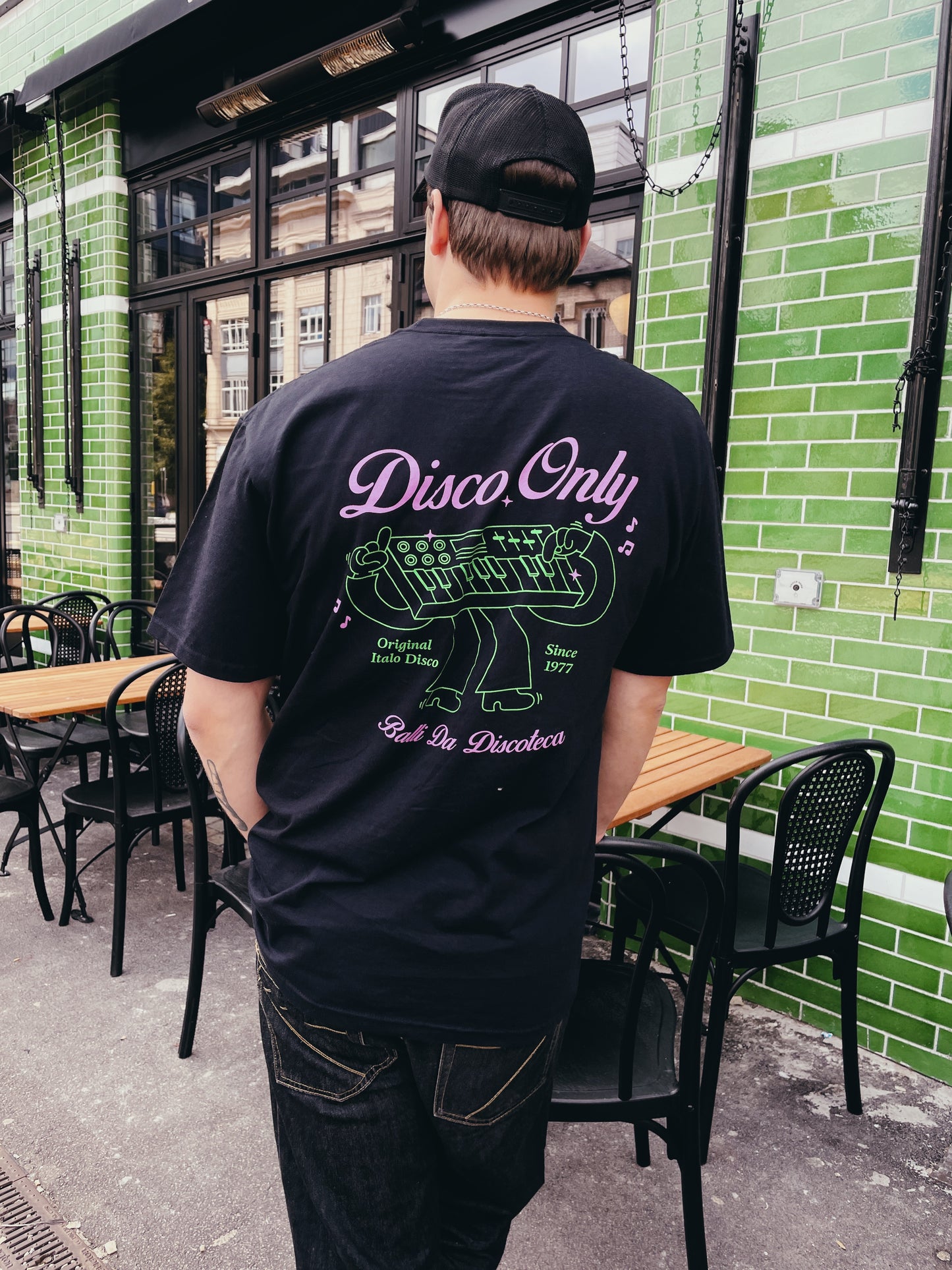 DISCO ONLY 'Italo Disco' Tee - Black