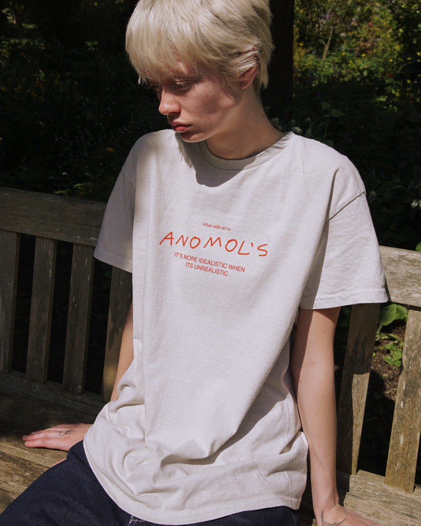 Other Side Store 'Anomols' Vintage Washed Tee - Cream