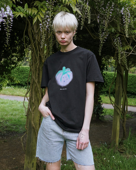 Other Side Store 'Purple Strawberry' Tee - Black