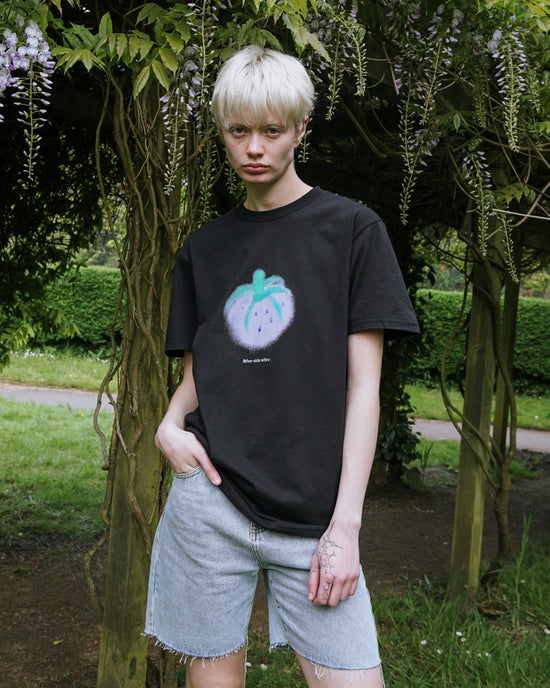 Other Side Store 'Purple Strawberry' Tee - Black