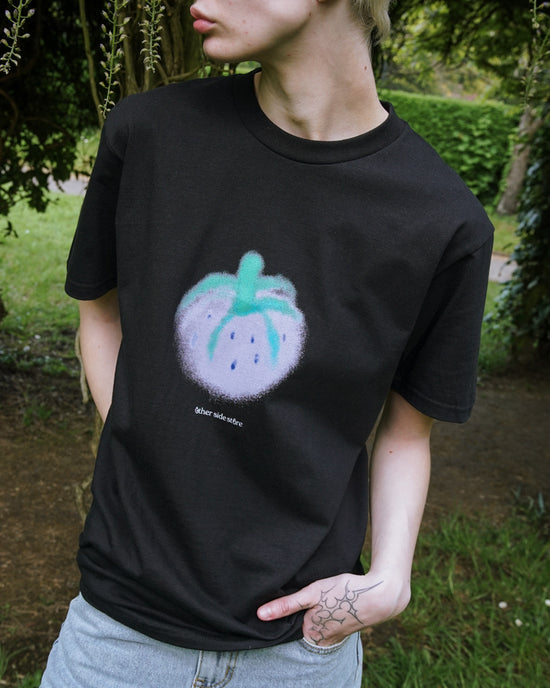 Other Side Store 'Purple Strawberry' Tee - Black