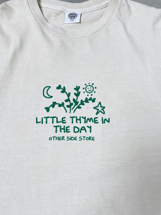 Other Side Store 'Little Thyme' Vintage Washed Tee - Cream