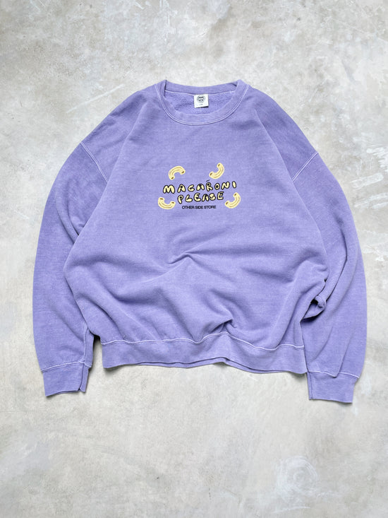 Other Side Store 'Macaroni Please' Vintage Washed Sweater - Lilac