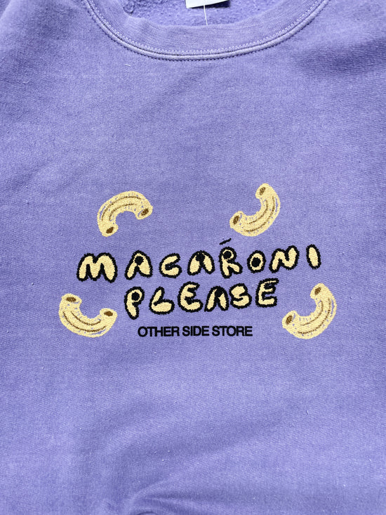 Other Side Store 'Macaroni Please' Vintage Washed Sweater - Lilac