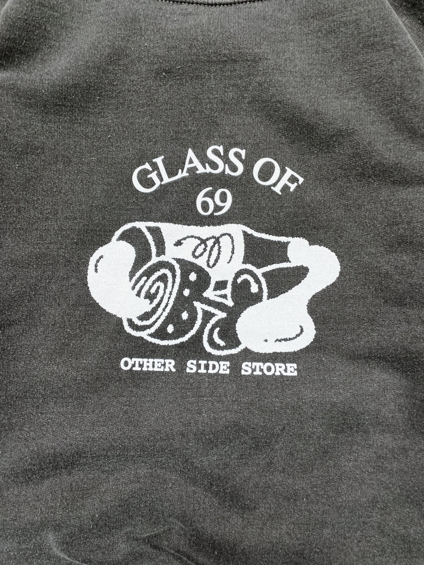 Other Side Store 'Glass of 69' Vintage Washed Sweater - Charcoal