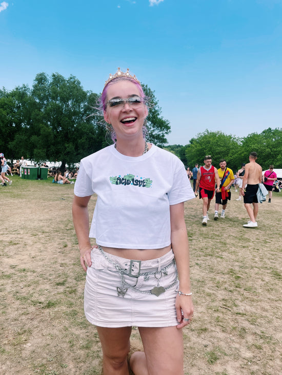 Acid Love WMNS 'Fantasy' Cropped Tee - White