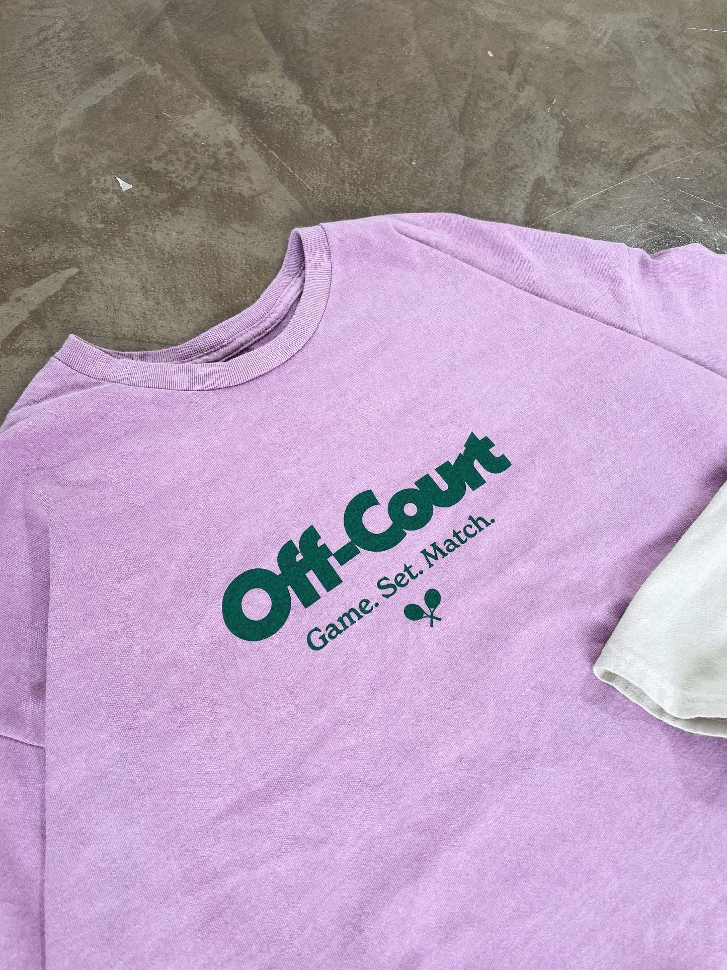 Vice 84 'Off-Court GSM' Vintage Washed Tee - Pink