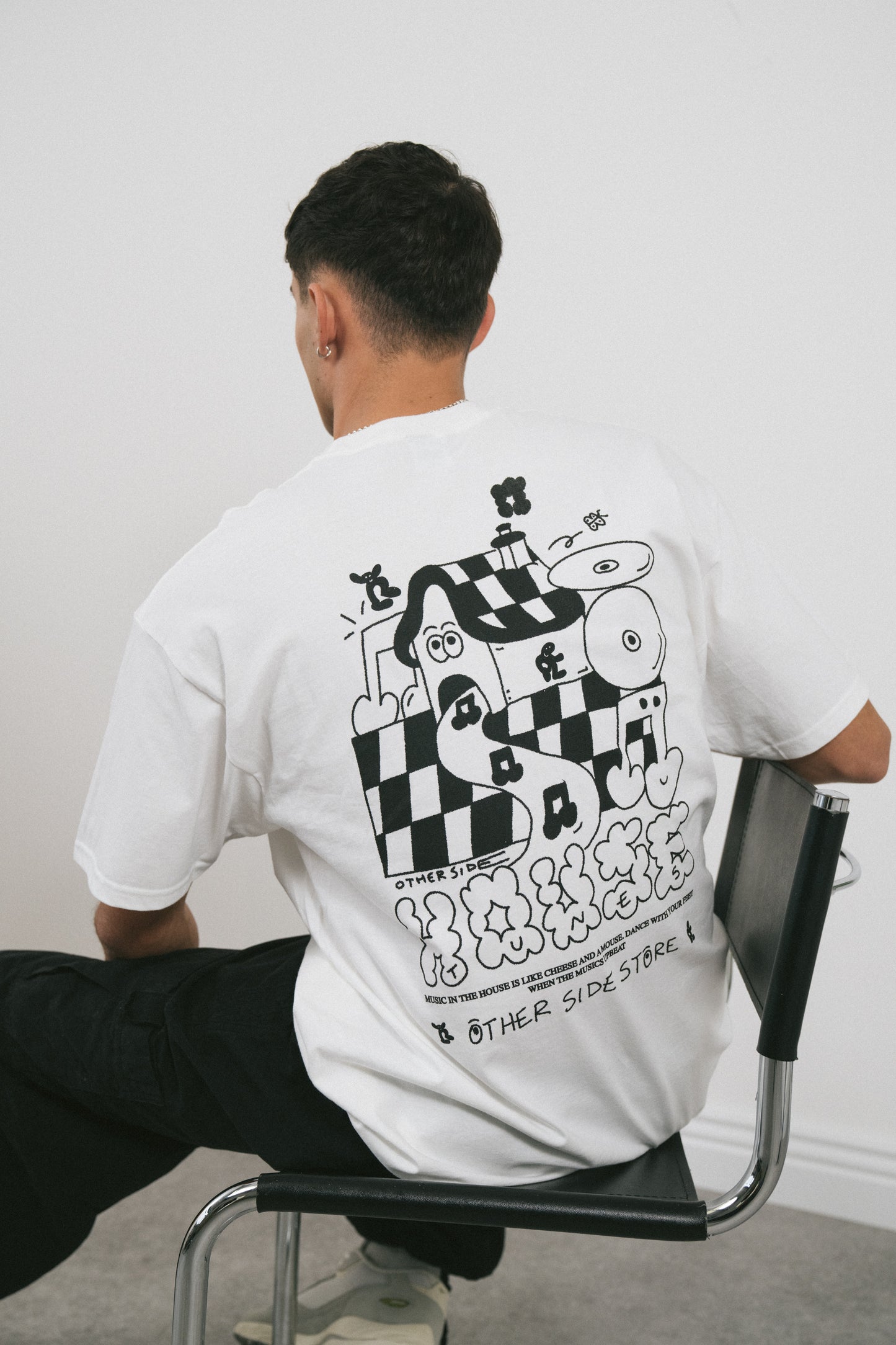 Other Side Store 'House Tunes' Tee - White