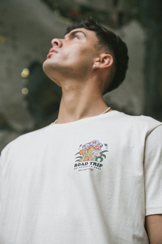 Other Side Store 'Road Trip' Organic Tee - Natural