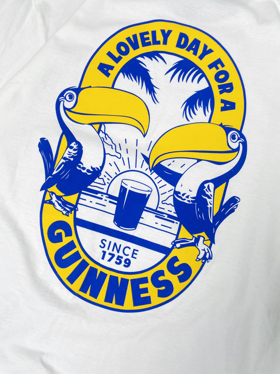 Load image into Gallery viewer, Guinness x UN:IK &amp;#39;Tropical&amp;#39; Tee - White
