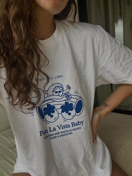 Other Side Store 'Pasta La Vista' Tee - White