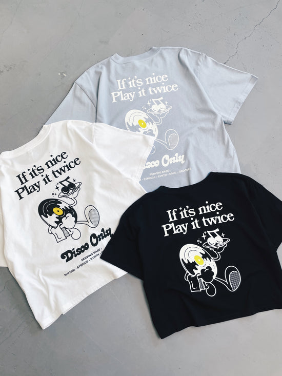 DISCO ONLY WMNS 'Play It Twice V2' Tee - White