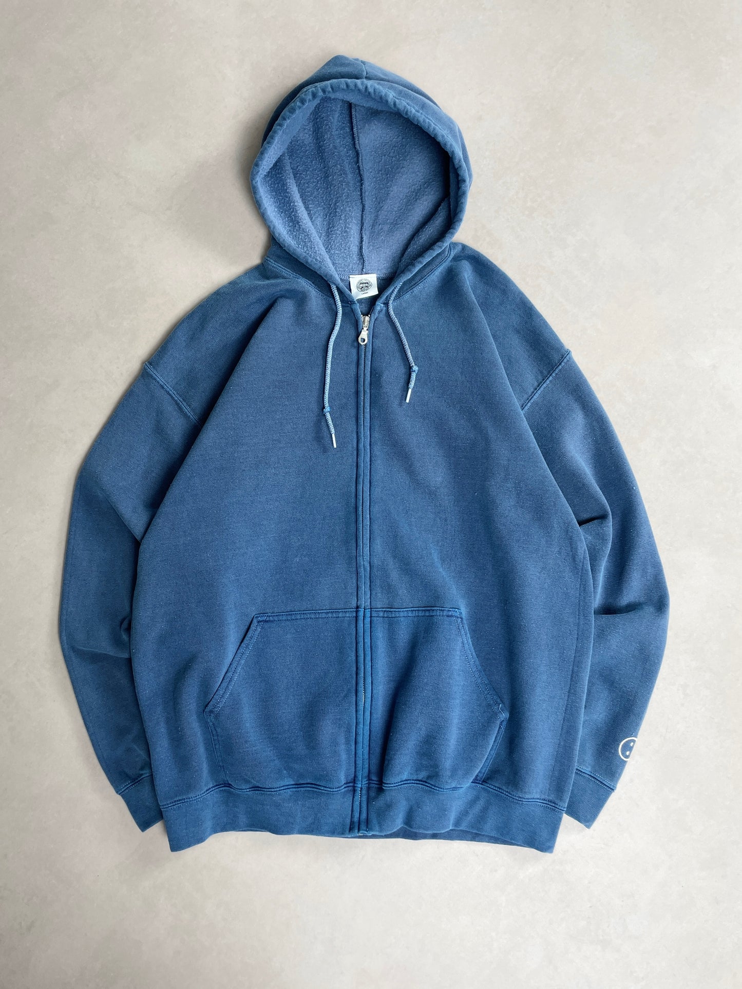 Essentials Vintage Washed Zip-Up Hoodie & Jogger Set - Navy