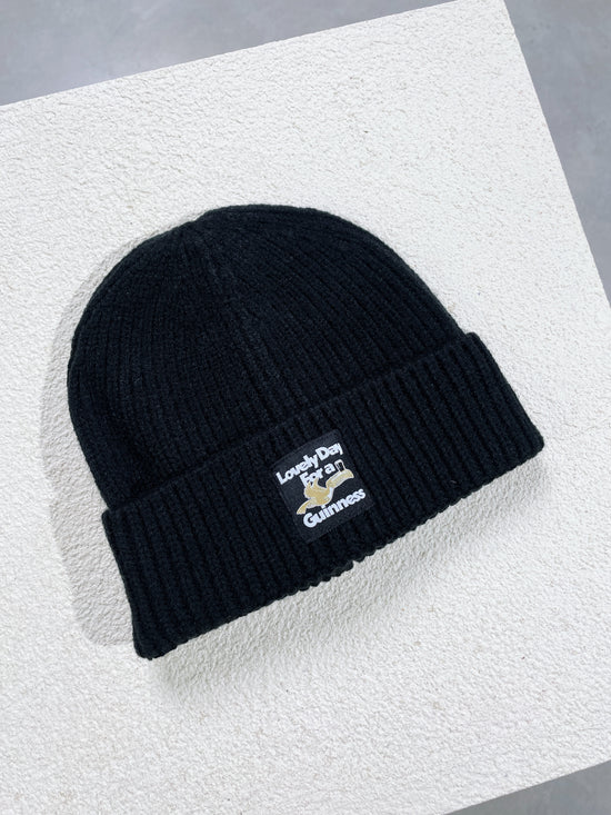 Guinness x UN:IK Ribbed Beanie - Black