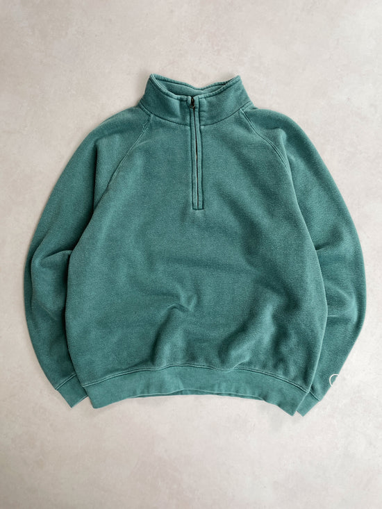 Essentials Vintage Washed 1/4 Zip Sweatshirt - Forest