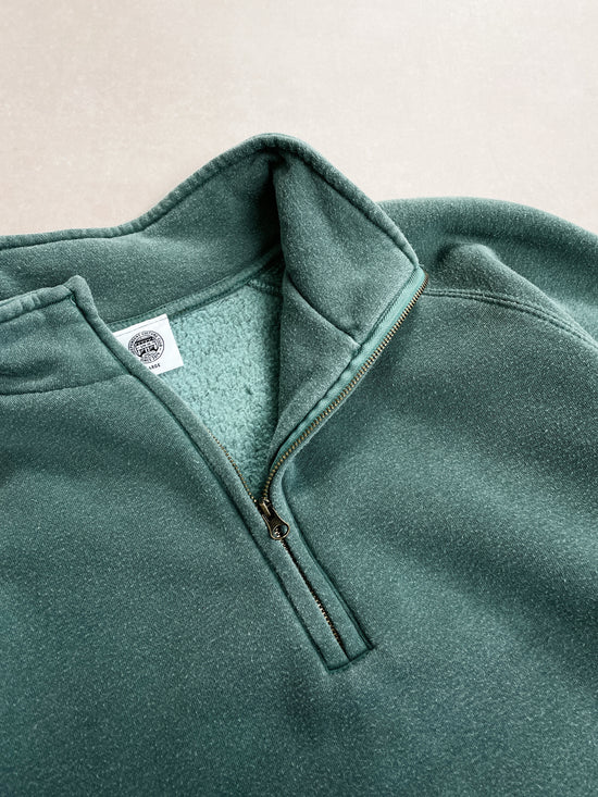 Essentials Vintage Washed 1/4 Zip Sweatshirt & Jogger Set - Forest
