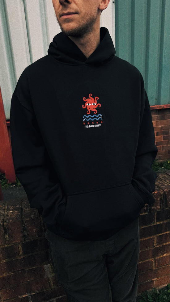 KBAR X UN:IK 'Sea Snake' Embroidered Hoodie - Black