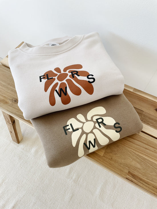 FLWRS Relaxed Crew Neck Sweater - Sand