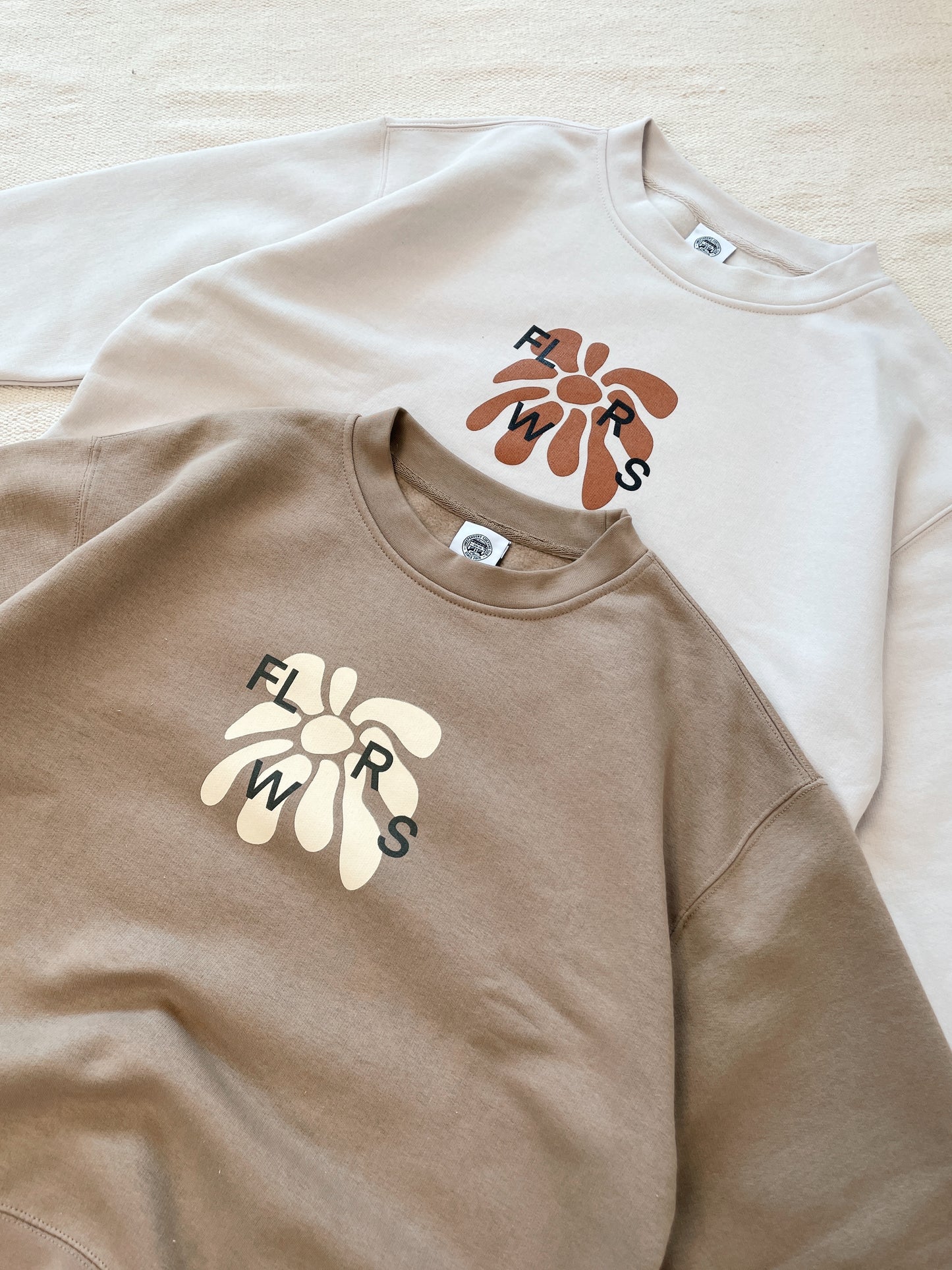 Load image into Gallery viewer, FLWRS Relaxed Crew Neck Sweater - Bone
