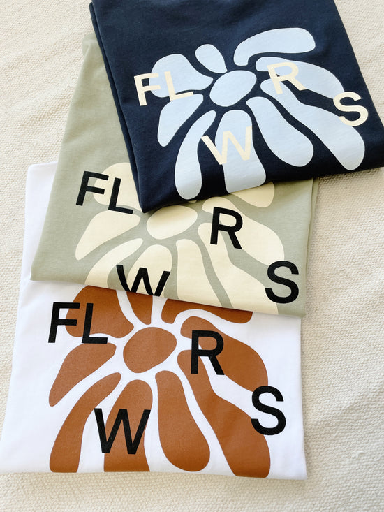 FLWRS Organic Boxy Tee - Ink Navy