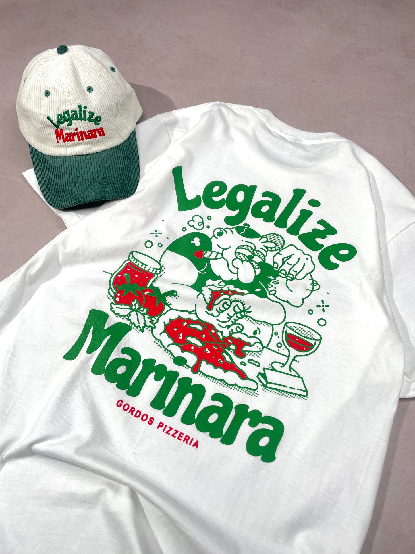 World Famous Gordos 'Legalize Marinara' Tee & Cap Bundle