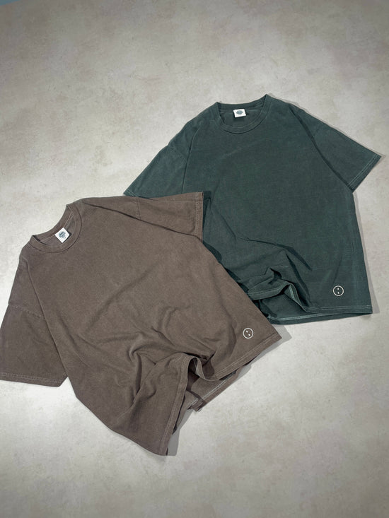 Essentials Vintage Washed Tees Twinpack - Cocoa/Charcoal