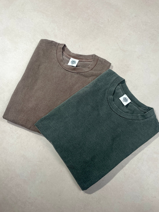Load image into Gallery viewer, Essentials Vintage Washed Tees Twinpack - Cocoa/Charcoal
