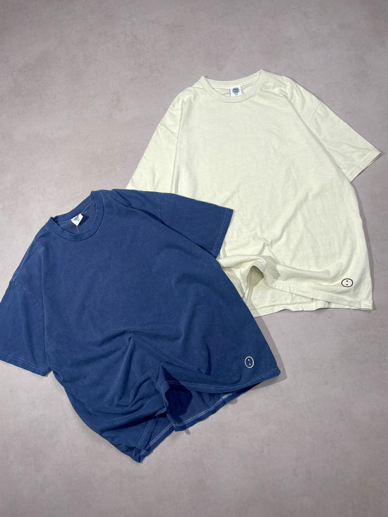 Essentials Vintage Washed Tees Twinpack - Navy/Ivory