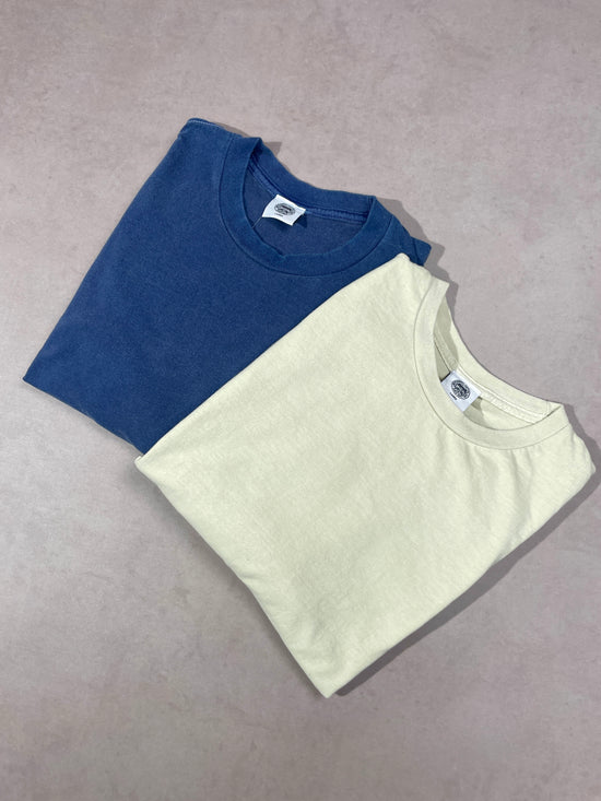 Essentials Vintage Washed Tees Twinpack - Navy/Ivory