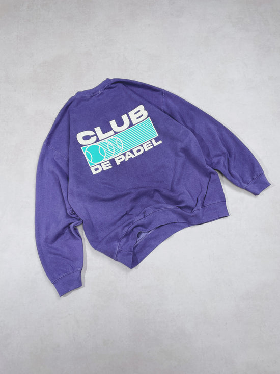 Club de Padel 'Heritage' Vintage Washed Sweater - Violet