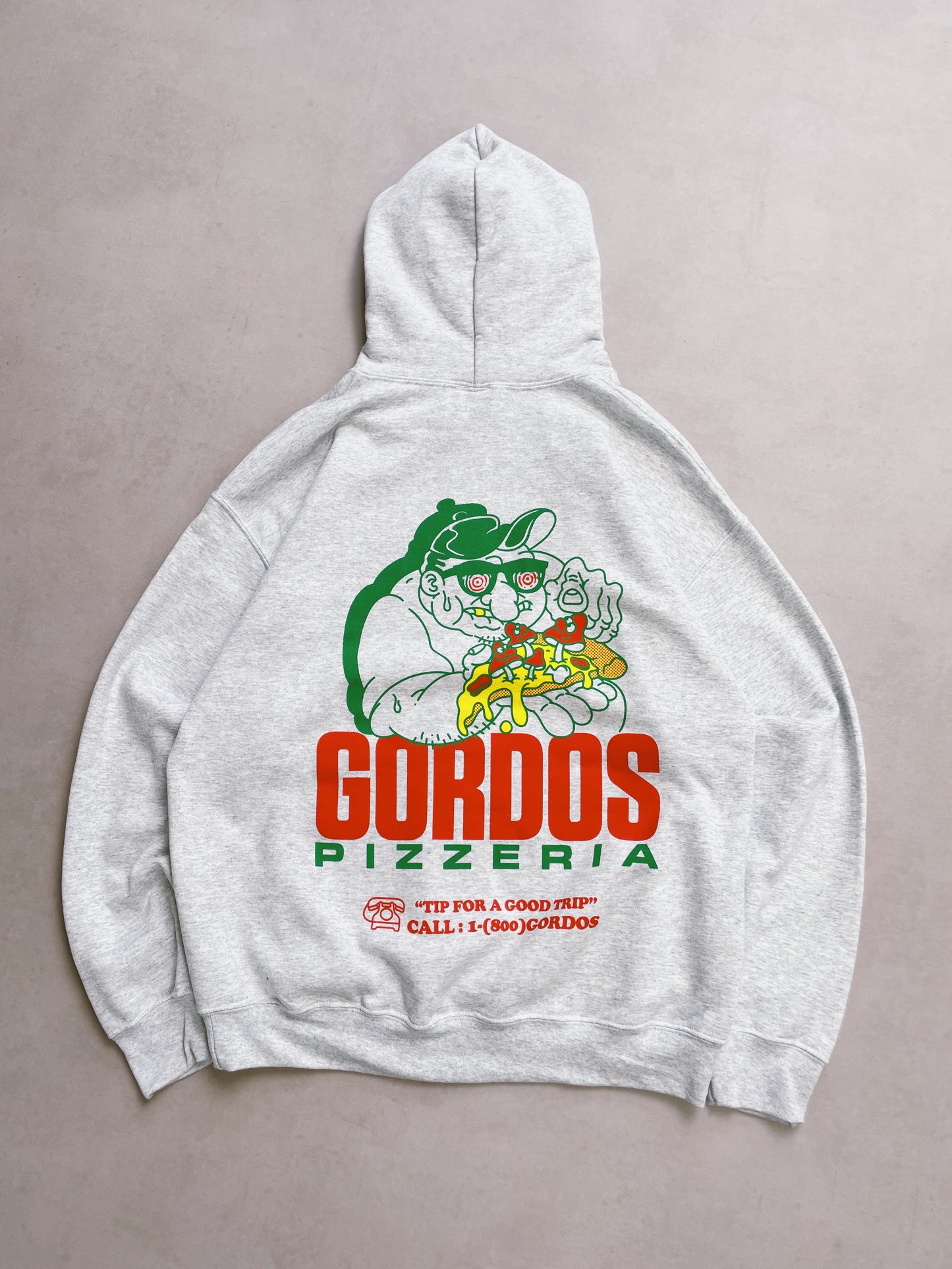 Gordos Pizzeria 'Good Trip' Hoodie - Ash Grey