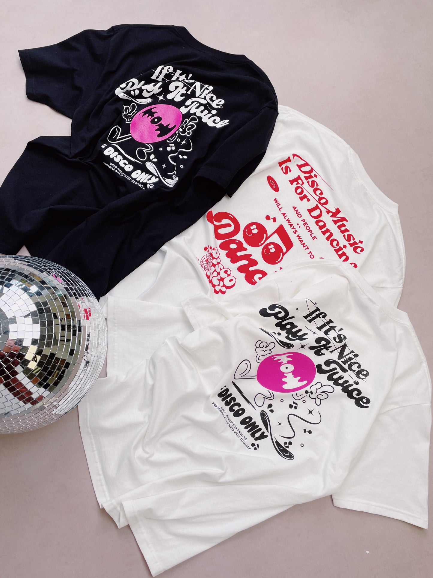 DISCO ONLY 'Retro Dancing' Tee - White