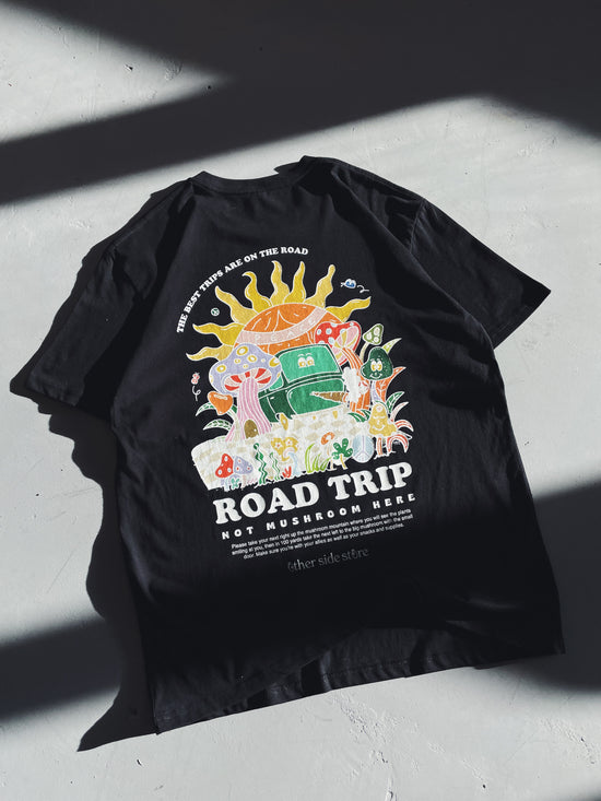Load image into Gallery viewer, Other Side Store &amp;#39;Road Trip&amp;#39; Tee - Black

