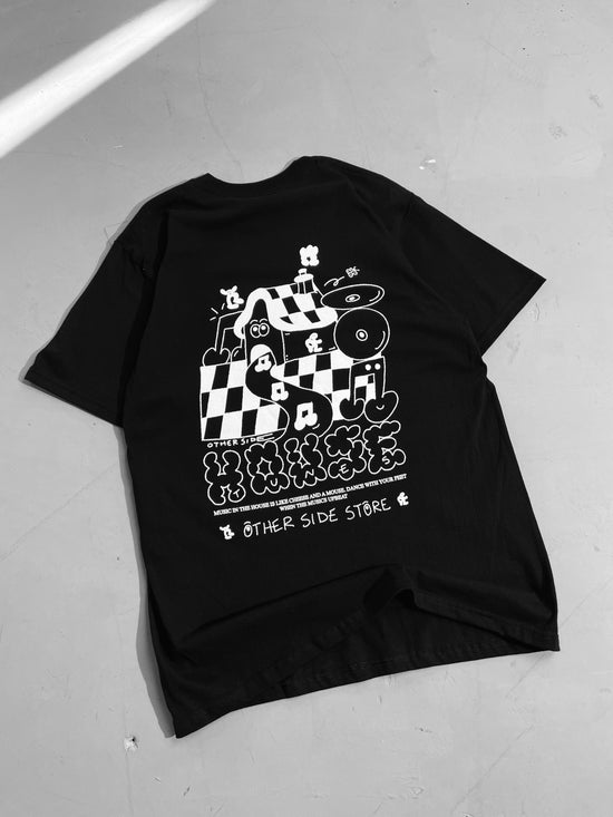 Load image into Gallery viewer, Other Side Store &amp;#39;House Tunes&amp;#39; Tee - Black *1 OF 100 EXCLUSIVE*
