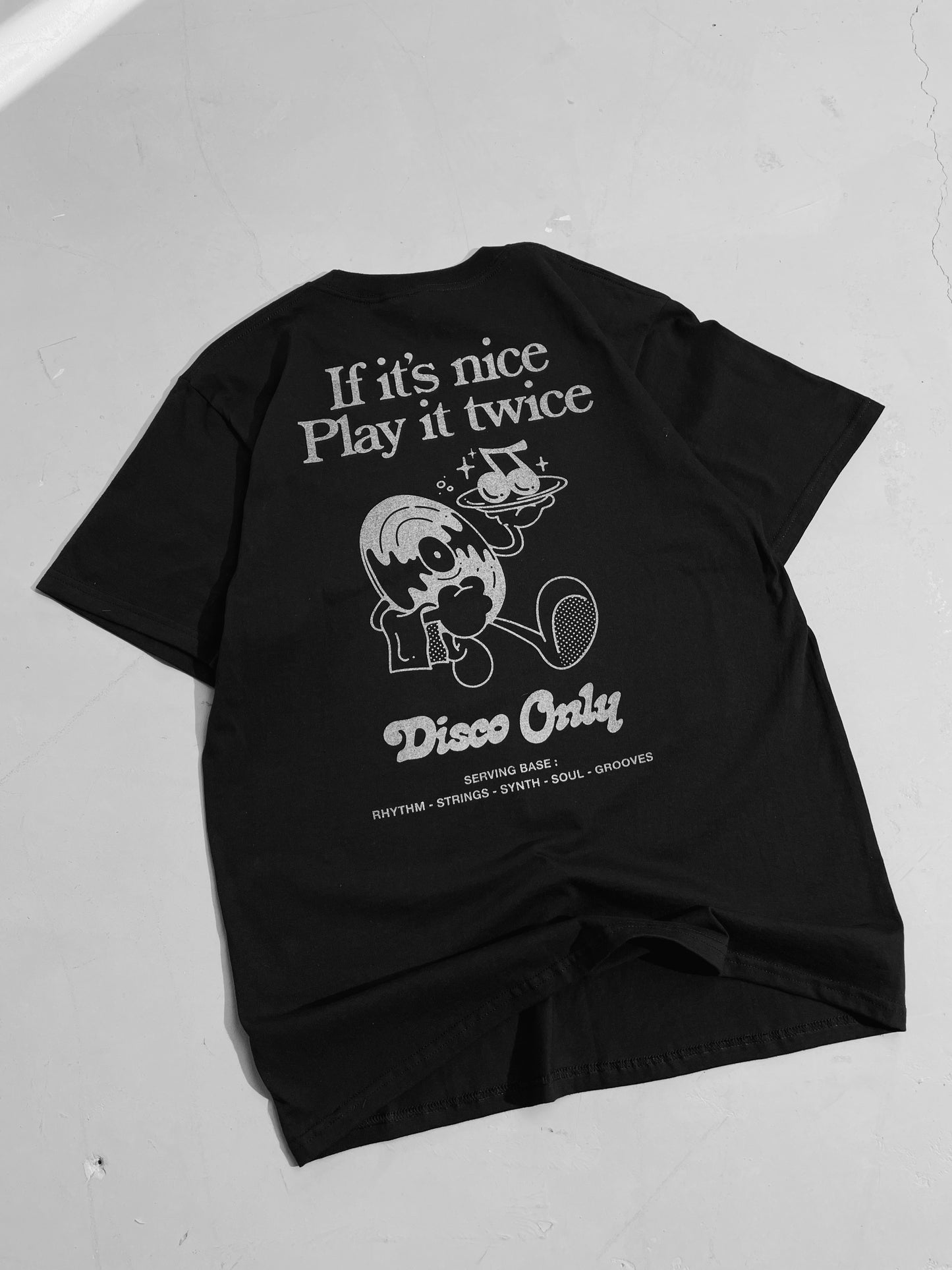 DISCO ONLY 'Play it Twice V2' Tee - Black *BF 1 OF 100 EXCLUSIVE*