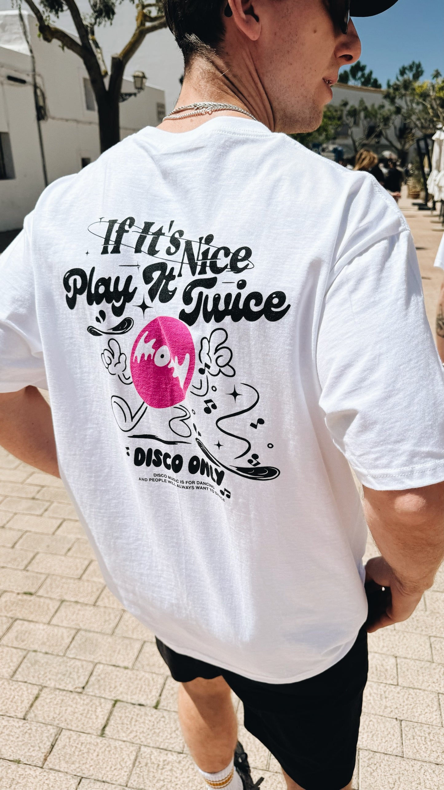 DISCO ONLY 'Play It Twice V5' Tee - White