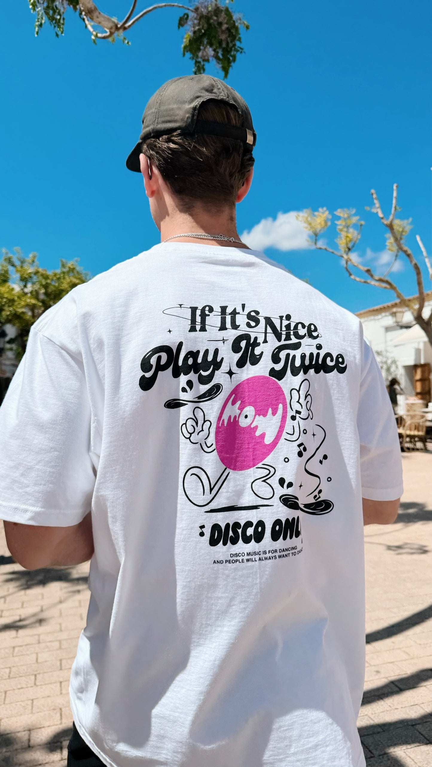 DISCO ONLY 'Play It Twice V5' Tee - White