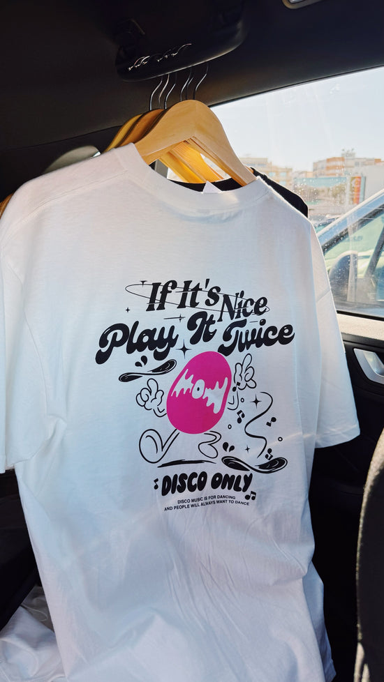 DISCO ONLY 'Play It Twice V5' Tee - White