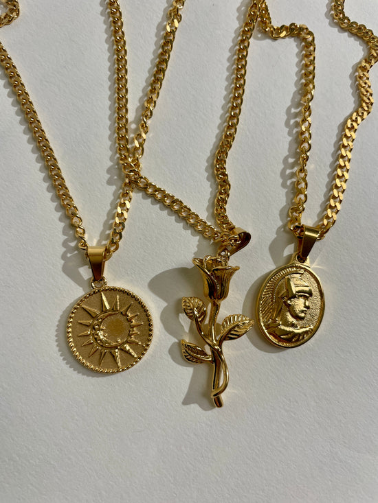 Centurion Pendant Necklace - Silver / Gold