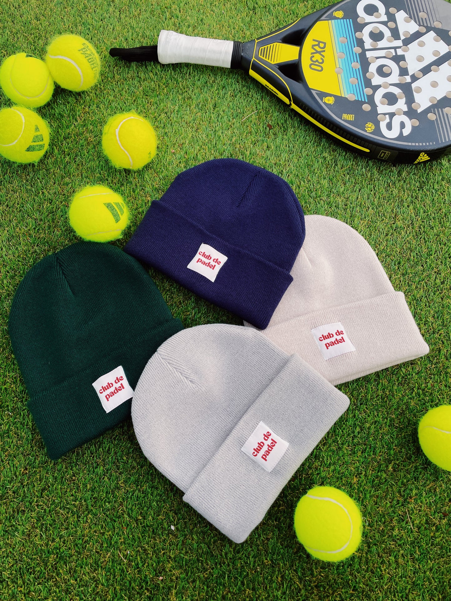 Club de Padel Beanie - Green / Grey / Cream / Navy