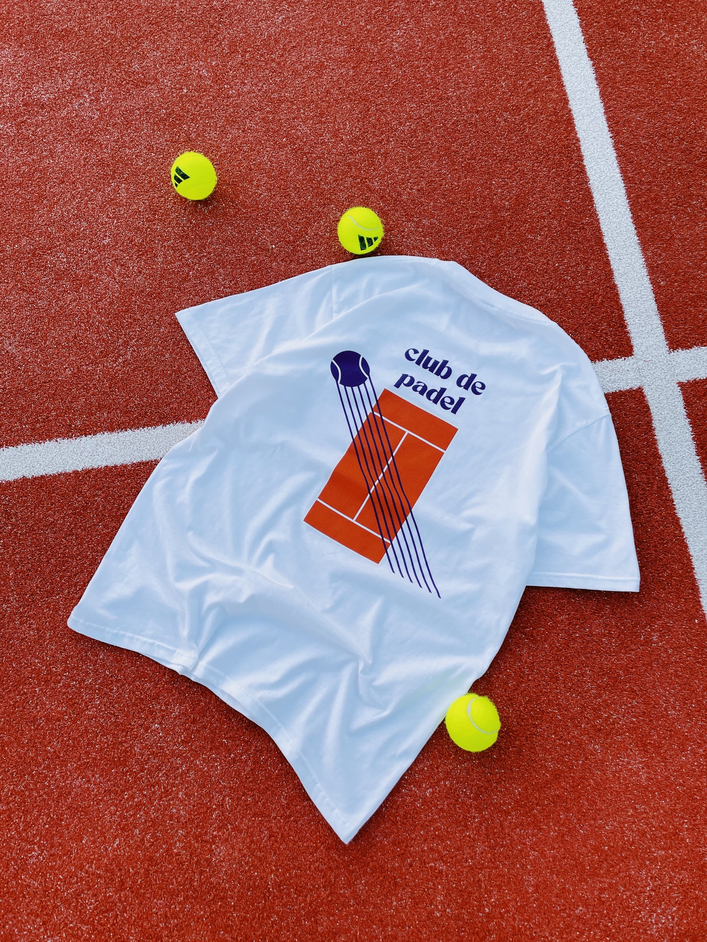 Club de Padel 'Court' Tee - White