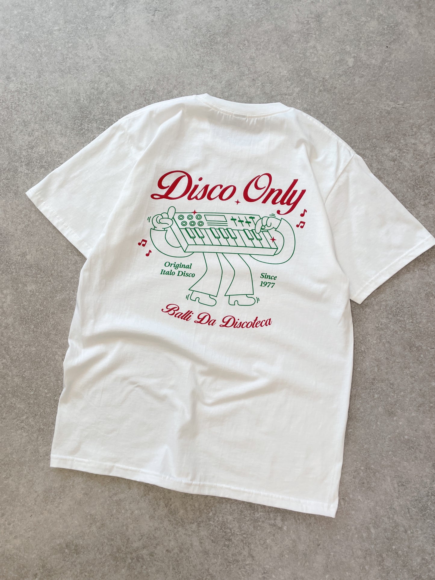 DISCO ONLY 'Italo Disco' Tee - White