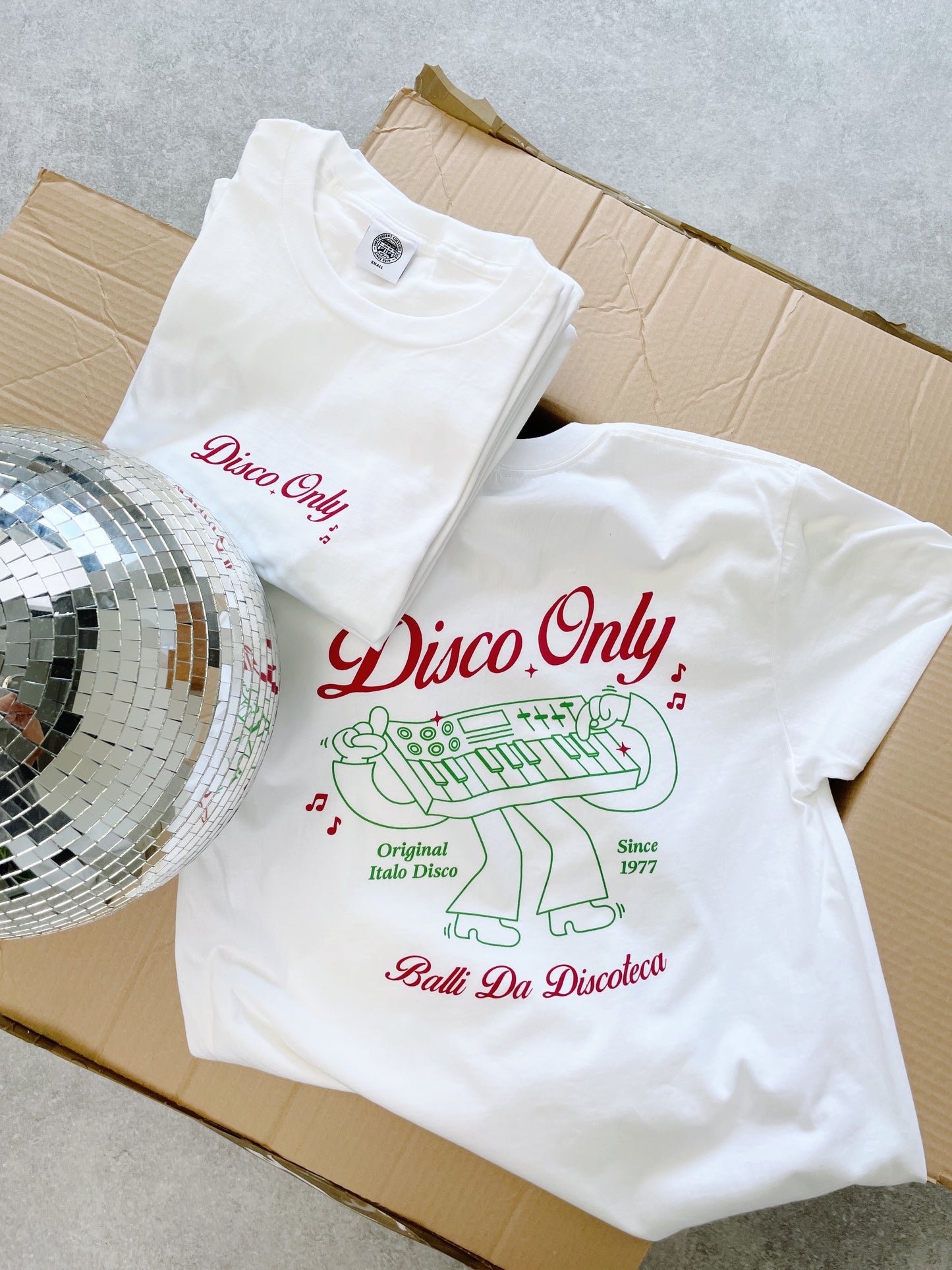 DISCO ONLY 'Italo Disco' Tee - White