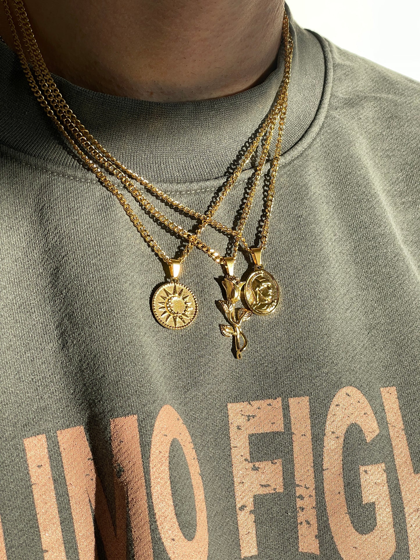 Centurion Pendant Necklace - Silver / Gold
