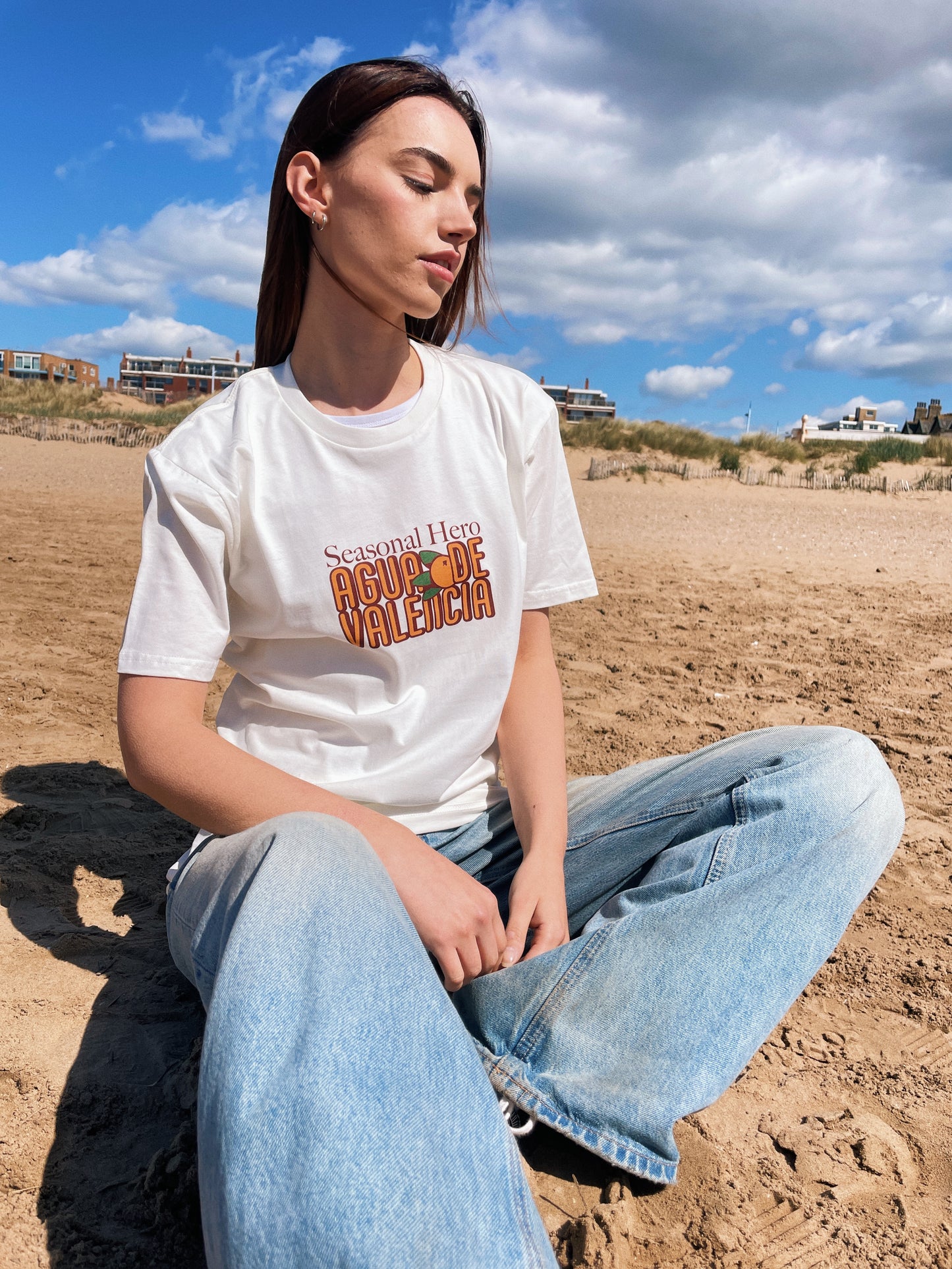 Seasonal Hero 'Valencia' Tee - Natural